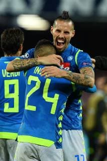As Napoli 03 10 2018 - Champions League Napoli-Liverpool foto Antonello Sammarco Image nella foto: Lorenzo Insigne-Marek Hamsik 