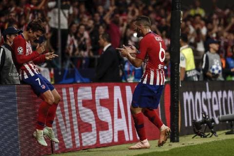 3rd October 2018, Wanda Metropolitano, Madrid, Spain; UEFA Champions League football, Atletico Madrid versus Club Brugge; Jorge Resurreccion KOKE (Atletico de Madrid) celebrates his goal which made it 3-1  ActionPlus12067769 ShotxforxPress