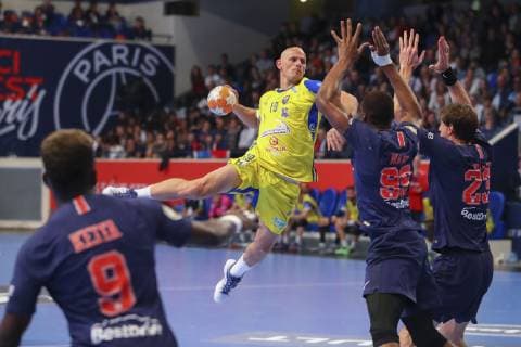 Luc Abalo (PSG) HANDBALL : Paris Saint Germain vs Pontault Combault - Lidl Starligue - 03 10 2018 GwendolineLeGoff Panoramic 