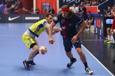 Mikkel Hansen (PSG) HANDBALL : Paris Saint Germain vs Pontault Combault - Lidl Starligue - 03 10 2018 GwendolineLeGoff Panoramic 