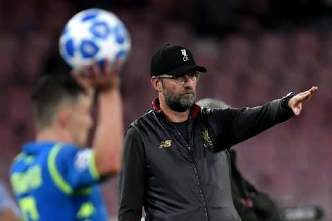 Jurgen Klopp coach of Liverpool Napoli 03-10-2018 Stadio San Paolo Football Calcio Uefa Champions League 2018 2019 Group C Napoli - Liverpool Foto Andrea Staccioli Insidefoto AndreaxStaccioli