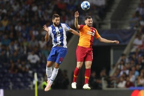 October 3, 2018 - Lisbon, Porto, Portugal - Porto s Brazilian defender Felipe (L) vies with Sinan Gumus forward of Galatasaray (R) during the UEFA Champions League, match between FC Porto and Galatasaray, at Dragao Stadium in Porto on October 3, 2018 in Porto, Portugal. FC Porto v Galatasaray - UEFA Champions League Group D  - ZUMAn230 20181003_zaa_n230_241 Copyright: xDpix