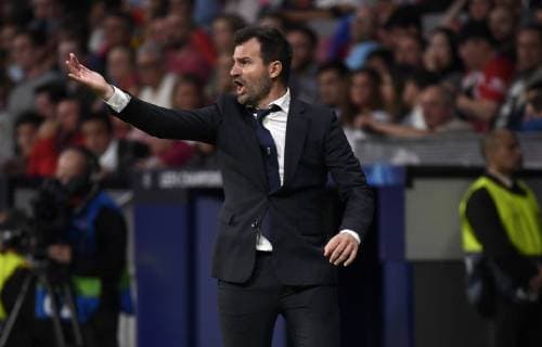 MADRID, SPAIN - OCTOBER 3 :Ivan Leko head coach of Club Brugge looks dejected pictured during the UEFA Champions League Group A stage match between Club Brugge and Atletico de Madrid at Estadio Metropolitano on October 3, 2018 in Madrid Spain , 03 10 2018 FOOTBALL : Ligue des champions - Group Stage - Groupe A - Atletico Madrid v Club Brugge - 03 10 2018 PHOTONEWS PANORAMIC  775218867