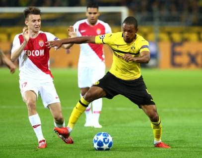 Wednesday 03 10 2018 Season 2018 2019 UEFA Champions League 2 Matchday in Dortmund Signal Iduna Park BVB 09 Borussia Dortmund Monaco Aleksandr Golovin ASM against Abdou Diallo BVB v l