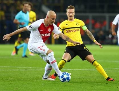 Wednesday 03 10 2018 Season 2018 2019 UEFA Champions League 2 Matchday in Dortmund Signal Iduna Park BVB 09 Borussia Dortmund Monaco Andrea Raggi ASM vs. Marco Reus BVB v l