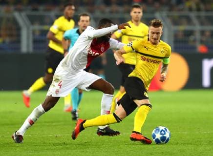 Wednesday 03 10 2018 2018 2019 2019 UEFA Champions League 2 Matchday Dortmund Signal Iduna Park BVB 09 Borussia Dortmund Monaco Jean Eudes Aholou ASM vs. Marco Reus BVB v l