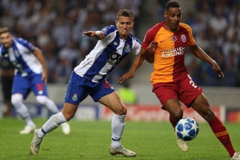October 3, 2018 - Lisbon, Porto, Portugal - Porto s Brazilian midfielder Otavio (L) vies with Fernando midfielder of Galatasaray (R) during the UEFA Champions League, match between FC Porto and Galatasaray, at Dragao Stadium in Porto on October 3, 2018 in Porto, Portugal. FC Porto v Galatasaray - UEFA Champions League Group D  - ZUMAn230 20181003_zaa_n230_240 Copyright: xDpix