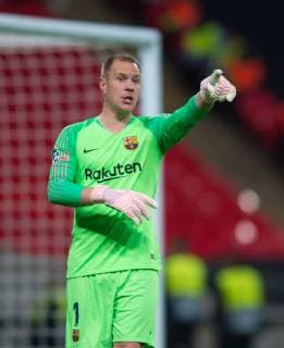 Barcelona Ter Stegen during the UEFA Champions League group match between Tottenham Hotspur and Barcelona at Wembley Stadium, London, England on 3 October 2018. Copyright: xAndrewxAleksiejczukx PMI-2290-0028