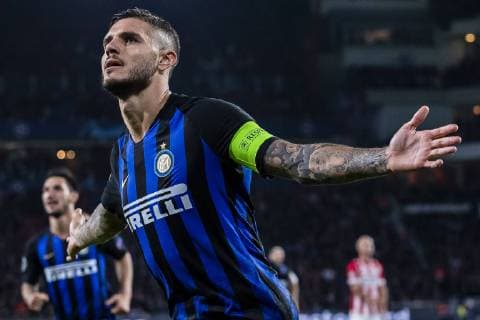Sport Themen der Woche KW 40 Sport Bilder des Tages EINDHOVEN, Netherlands, 03-10-2018, football, Philips stadium, Champions league, season 2018 2019, Inter Milan player Mauro Icardi, during the match PSV - Inter Milan, Final score : 1-2 PSV - Inter Milan  x2519324x