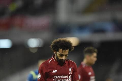 Sport Themen der Woche KW 40 Sport Bilder des Tages October 3, 2018 - Naples, Naples, Italy - Mohamed Salah of Liverpool looks dejected during the UEFA Champions League group C match between SSC Napoli and Liverpool FC at Stadio San Paolo, Naples, Italy on 3 October 2018. SSC Napoli v Liverpool FC.UEFA Champions League.3 10 2018.  - ZUMAn230 20181003_zaa_n230_346 Copyright: xGiuseppexMaffiax