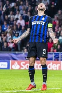 EINDHOVEN, Netherlands, 03-10-2018, football, Philips stadium, Champions league, season 2018 2019, Inter Milan player Mauro Icardi, during the match PSV - Inter Milan, Final score : 1-2 PSV - Inter Milan  x2519327x