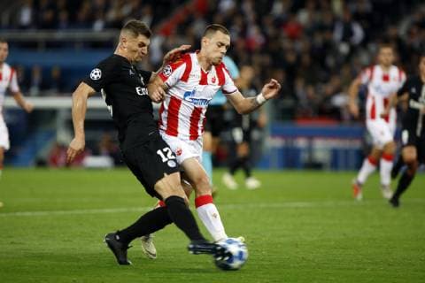 October 3, 2018 - Paris, Ile-de-France, France - Thomas Meunier of PSG during the Group C match of the UEFA Champions League between Paris Saint-Germain and Red Star Belgrade at Parc des Princes on October 3, 2018 in Paris, France. Paris Saint-Germain v Red Star Belgrade - UEFA Champions League Group C  - ZUMAn230 20181003_zaa_n230_330 Copyright: xMehdixTaamallahx