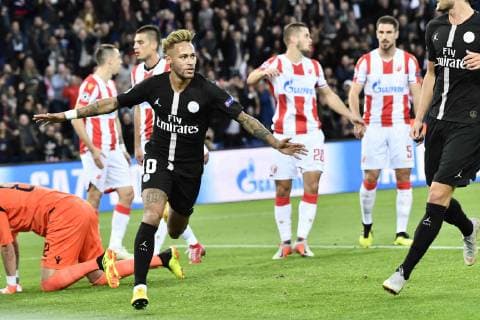 Sport Themen der Woche KW 40 Sport Bilder des Tages October 3, 2018 - Paris, Ile-de-France, France - Neymar (C) of PSG celebrates scoring goal during the Group C match of the UEFA Champions League between Paris Saint-Germain and Red Star Belgrade at Parc des Princes on October 3, 2018 in Paris, France. Paris Saint-Germain v Red Star Belgrade - UEFA Champions League Group C  - ZUMAn230 20181003_zaa_n230_458 Copyright: xJulienxMattiax
