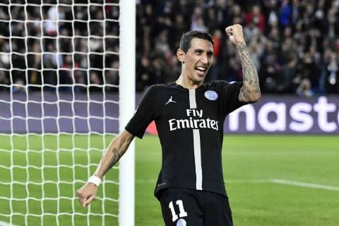 October 3, 2018 - Paris, Ile-de-France, France - Angel Di Maria 11 of PSG celebrates during the Group C match of the UEFA Champions League between Paris Saint-Germain and Red Star Belgrade at Parc des Princes on October 3, 2018 in Paris, France. Paris Saint-Germain v Red Star Belgrade - UEFA Champions League Group C  - ZUMAn230 20181003_zaa_n230_469 Copyright: xJulienxMattiax
