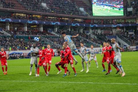 October 3, 2018 - Moscow, Russia - Schalke s Weston McKennie scores a goal during the Group D match of the UEFA Champions League between FC Lokomotiv Moscow and FC Schalke 04 at Lokomotiv Stadium on October 3, 2018 in Moscow, Russia. FC Lokomotiv Moscow v FC Schalke 04 - UEFA Champions League Group D  - ZUMAn230 20181003_zaa_n230_487 Copyright: xAlexxCavendishx