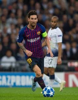 Barcelona Messi during the UEFA Champions League group match between Tottenham Hotspur and Barcelona at Wembley Stadium, London, England on 3 October 2018. Copyright: xAndrewxAleksiejczukx PMI-2290-0064