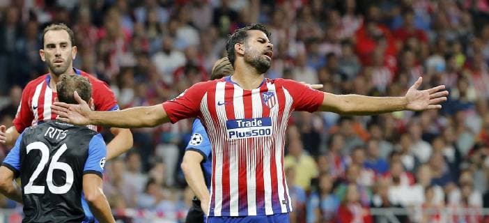 Sport Bilder des Tages Partido de la Champions League disputado entre Atletico y Brujas. En la imagen, Diego Costa decpecionado.Champions League match played between Atletico and Club Brugges. In this picture, Diego Costa dejeted. 