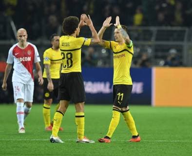 03 10 2018 Football UEFA Champions League Season 2018 2019 Preliminary Round 2 Gameday Borussia Dortmund AS Monaco 3 0 vs Marco Reus Borussia Dortmund Axel Witsel Borussia Dortmund Team2