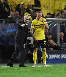 03 10 2018 Football UEFA Champions League Season 2018 2019 Preliminary Round 2 Gameday Borussia Dortmund AS Monaco 3 0 left Coach Lucien Favre Borussia Dortmund Marius Wolf Borussia Dortmund Team2