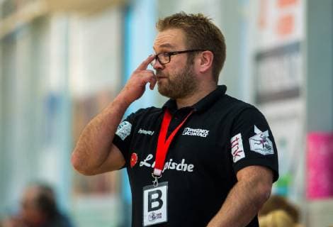 03 10 2018 Bad Langensalza Handball Bundesliga Women Season 2018 2019 DHB Cup THC Erfurt Bad Langensalza HSG Blomberg Lippe coach Andre Fuhr 99 HSG Blomberg Lippe action