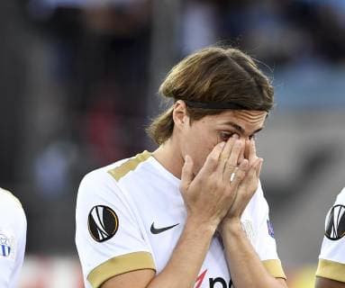 04 10 2018 Zuerich Soccer Men Season 2018 2019 Europa League FC Zurich PFC Ludogores Rasgard pictured Hekuran Kryezio GC Zuerch Action Gestik Single shot