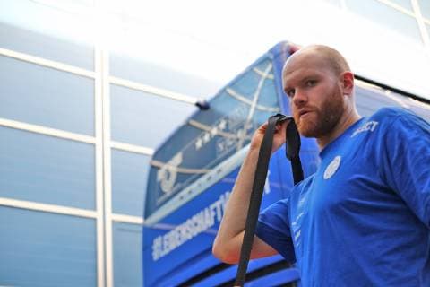 Alexander Becker Gummersbach at the game Rhein Neckar Loewen vs VFL Gummersbach in the 1 Handball Bundesliga at 04 10 2018 Rhein Neckar Loewen vs VFL Gummersbach Handball 1 Handball Bundesliga 04 10 2018 Mannheim Copyright: xEIBNER MichaelxBermelx EP_MBL