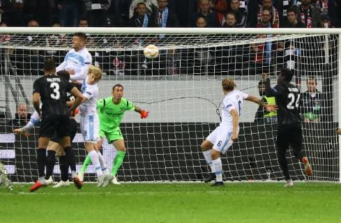 goal Danny da Costa Eintracht Frankfurt scored the goal for 1 0 04 10 2018 Eintracht Frankfurt vs Lazio Rome UEFA Europa League 2 Matchday Commerzbank Arena DISCLAIMER DFL regulations prohibit any use of images as video sequences or quasi video