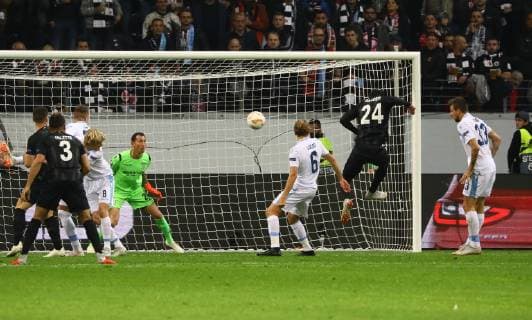 goal Danny da Costa Eintracht Frankfurt scored the goal for 1 0 04 10 2018 Eintracht Frankfurt vs Lazio Rome UEFA Europa League 2 Matchday Commerzbank Arena DISCLAIMER DFL regulations prohibit any use of images as video sequences or quasi video