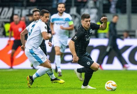 04 10 2018 xfux Football UEFA Europa League Eintracht Frankfurt Lazio Rome emporer Luiz Felipe Lazio Roma Luka Jovic Eintracht Frankfurt Frankfurt am Main