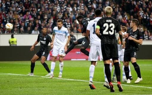 Germany Frankfurt am Main Commerzbank Arena 04 10 2018 Football UEFA Europa League Eintracht Frankfurt Lazio Rome Picture Danny da Costa Eintracht Frankfurt 24 m scored the 1 0 for Frankfurt Copyright: HMBxMedia xHeikoxBecker