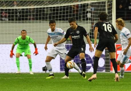 Luka Jovic Eintracht Frankfurt attacks 04 10 2018 Eintracht Frankfurt vs Lazio Roma UEFA Europa League 2 Gameday Commerzbank Arena DISCLAIMER DFL regulations prohibit any use of images as video clips or video clips