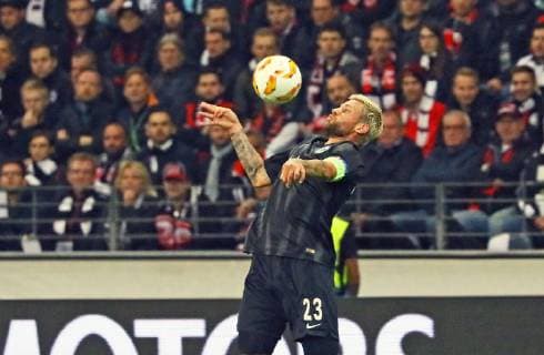 Marco Russ Eintracht Frankfurt 04 10 2018 Eintracht Frankfurt vs Lazio Rome UEFA Europa League 2 Gameday Commerzbank Arena DISCLAIMER DFL regulations prohibit any use of images as image sequences or quasi video
