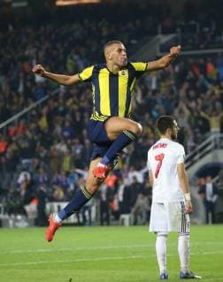 Islam Slimani of Fenerbahce during the UEFA Europa League Group D match between Fenerbahce and Spartak Trnava at Ulker Stadium in Istanbul , Turkey on October 04 , 2018 
