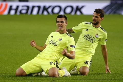 Amer Gojak midfielder of Dinamo Zagreb celebrates scoring a goal FOOTBALL : RSC Anderlecht vs Dinamo Zagreb - Ligue Europa - 04 10 2018 PhotoNews Panoramic  775219892