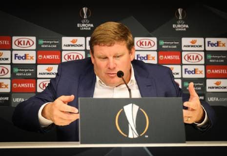 Anderlecht s head coach Hein Vanhaezebrouck gestures during a press conference PK Pressekonferenz after a game of Belgian soccer team RSC Anderlecht against Croatian team Dinamo Zagreb in Anderlecht, Thursday 04 October 2018, on day two of the Europa League group stage, in group D. Anderlecht lost 0-2. VIRGINIExLEFOUR  x05440831x