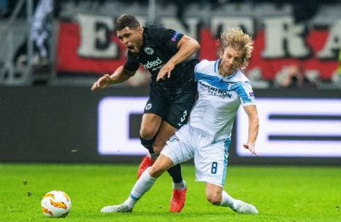 04 10 2018 xfux Football UEFA Europa League Eintracht Frankfurt Lazio Rome emporer Simon Falette Eintracht Frankfurt Dusan Basta Lazio Rome Frankfurt am Main
