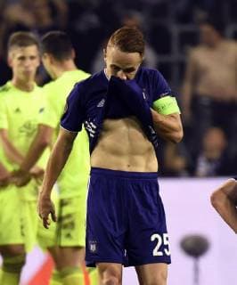 Adrien Trebel midfielder of RSC Anderlecht disappointed after loosing the game FOOTBALL : RSC Anderlecht vs Dinamo Zagreb - Ligue Europa - 04 10 2018 PhotoNews Panoramic  775219892
