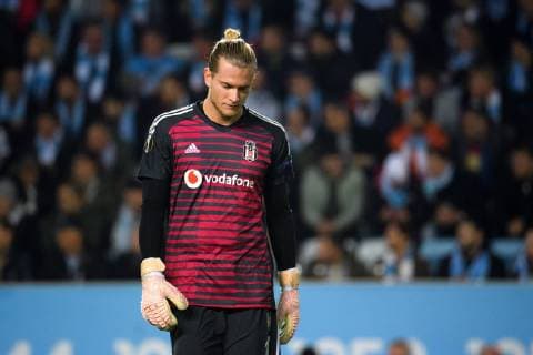 181004 Goalkeeper Loris Karius of Besiktas looks dejected after 1 0 during the Europe League group stage match between Malmö FF and Besiktas on October 4, 2018 in Malmö Photo Ludvig Thunman BILDBYR N code LT 35544  Copyright: LUDVIGxTHUNMAN BB181004LT040
