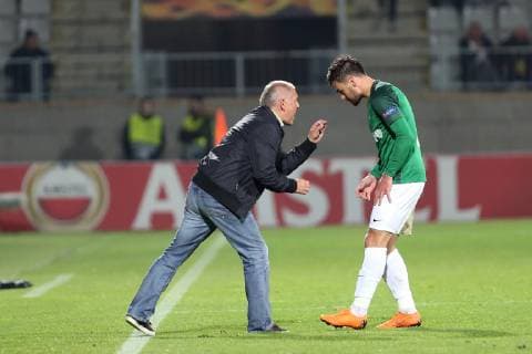JABLONEC 04.10.2018 PILKA NOZNA FOOTBALL LIGA EUROPY - UEFA EUROPA LEAGUE FK JABLONEC - DYNAMO KIEV NZ. PETR RADA TRENER HEAD COACH (FK JABLONEC) DAVID HOVORKA (FK JABLONEC) FOT. MICHAL CHWIEDUK FOKUSMEDIA NEWSPIX.PL --- Newspix.pl  181004CHW062