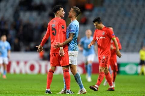 181004 Pepe or Besiktas and Arnor Ingvi Traustason of Malmö FF during the Europe League group stage match between Malmö FF and Besiktas on October 4, 2018 in Malmö Photo Petter Arvidson BILDBYRAN Code PA 92119  Copyright: PETTERxARVIDSON BB181004PA047