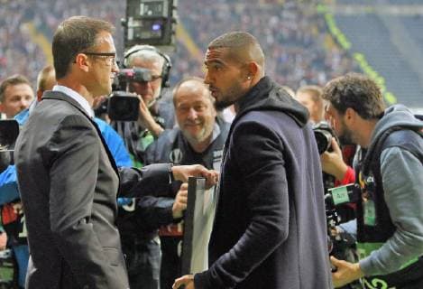 Frankfurt Sport Board Fredi Bobic left with Kevin Prince Boateng Eintracht Frankfurt vs Lazio Rome Uefa Europa League 04 10 2018 Eintracht Frankfurt vs Lazio Rome Uefa Europa League 04 10 2018 Frankfurt Copyright: xEIBNER RenexWeissx EP_RWS
