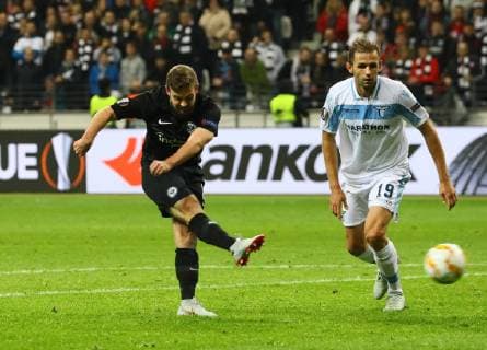 Marc Stendera Eintracht Frankfurt to draw 04 10 2018 Eintracht Frankfurt vs Lazio Rome UEFA Europa League 2 Gameday Commerzbank Arena DISCLAIMER DFL regulations prohibit any use of images as image sequences or quasi video