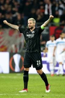 Germany Frankfurt am Main Commerzbank Arena 04 10 2018 Football UEFA Europa League Eintracht Frankfurt Lazio Rome Picture Marco Russ Eintracht Frankfurt 23 is pleased with the victory Copyright: HMBxMedia xHeikoxBecker