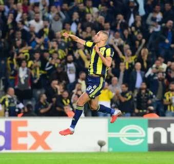 Islam Slimani of Fenerbahce during the UEFA Europa League Group D match between Fenerbahce and Spartak Trnava at Ulker Stadium in Istanbul , Turkey on October 04 , 2018 