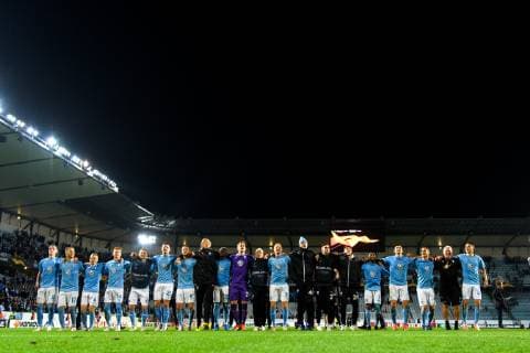 181004 The players of Malmö FF celebrates after the Europe League group stage match between Malmö FF and Besiktas on October 4, 2018 in Malmö Photo Petter Arvidson BILDBYR N Code PA 92119  Copyright: PETTERxARVIDSON BB181004PA071