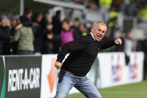JABLONEC 04.10.2018 PILKA NOZNA FOOTBALL LIGA EUROPY - UEFA EUROPA LEAGUE FK JABLONEC - DYNAMO KIEV NZ. PETR RADA TRENER HEAD COACH (FK JABLONEC) FOT. MICHAL CHWIEDUK FOKUSMEDIA NEWSPIX.PL --- Newspix.pl  181004CHW094