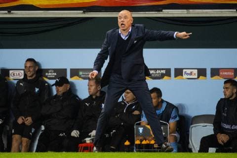 181004 Uwe Rösler head coach of Malmö FF during the Europe League group stage match between Malmö FF and Besiktas on October 4, 2018 in Malmö Photo Ludvig Thunman BILDBYR N code LT 35544  Copyright: LUDVIGxTHUNMAN BB181004LT102