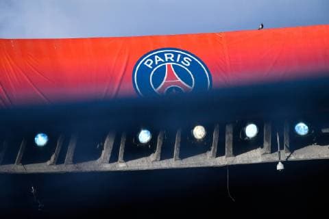 October 3, 2018 - Paris, Ile-de-France, France - PSG logo is seen during the UEFA Champions League football match Paris Saint Germain (PSG) against Red Star Belgrade at the Parc des Princes stadium in Paris on October 3, 2018. Paris Saint-Germain v Red Star Belgrade - UEFA Champions League Group C  - ZUMAn230 20181003_zaa_n230_988 Copyright: xJulienxMattiax
