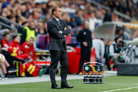 Austria Salzburg 04 10 2018 UEFA Europa League 2018 19 Season Group Stage 2 Gameday RB Salzburg Celtic Glasgow Coach Brendan Rodgers CFC is watching DeFodi048