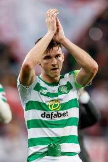 Austria Salzburg 04 10 2018 UEFA Europa League 2018 19 Season Group Stage 2 Gameday RB Salzburg Celtic Glasgow Kieran Tierney CFC gestures gestured DeFodi048